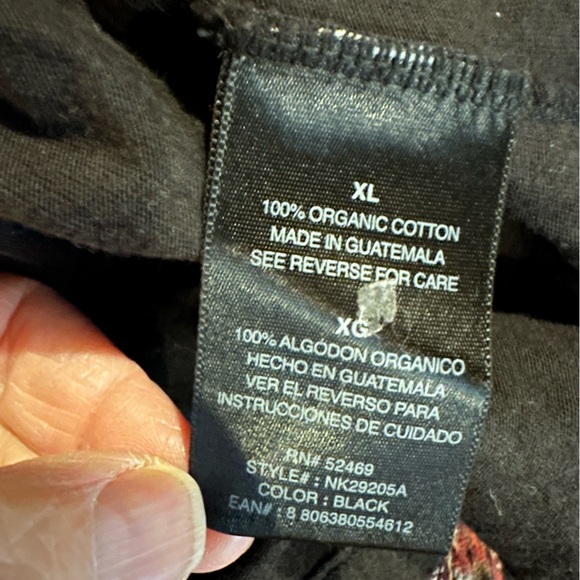 *closet cleanout* Norma Kamali black on black palm tree t shirt l/xl - Picture 5 of 7